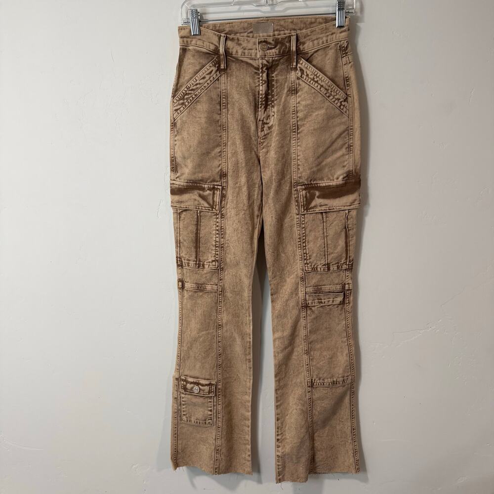 Mother Denim Women's The Swiss Army Desperado Heel‎ Jeans Cargo Tan 25